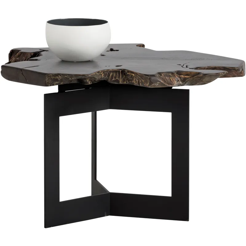 Wyatt 31 X 28 inch Black / Dark Brown Side Table Hot Picks