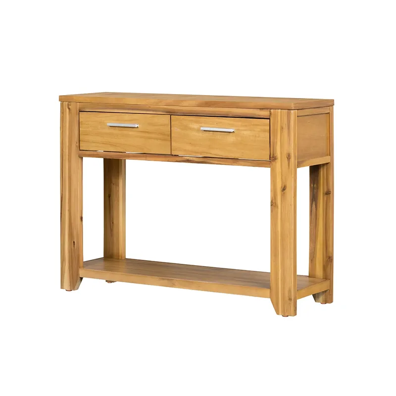 Anita 43.31 X 12.6 inch Natural Console Table with Drawers Hassle-Free Returns