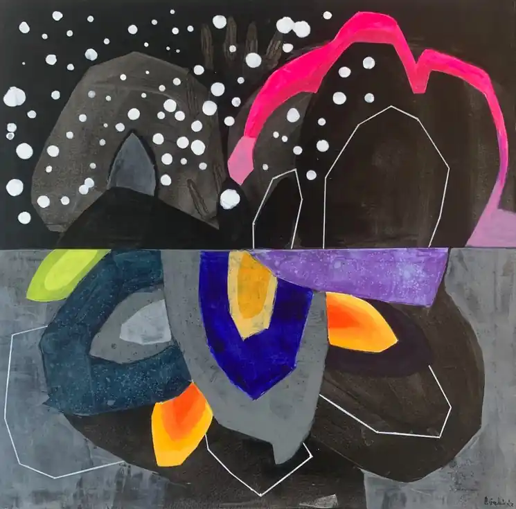 ▷ Snow (Paradise Garden) by Anna Masiul-Gozdecka, 2022 | Acrylic Painting High Quality