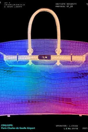 ▷ Hermès Berkin rainbow by James Chiew, 2021 | Plexiglass Print Sale