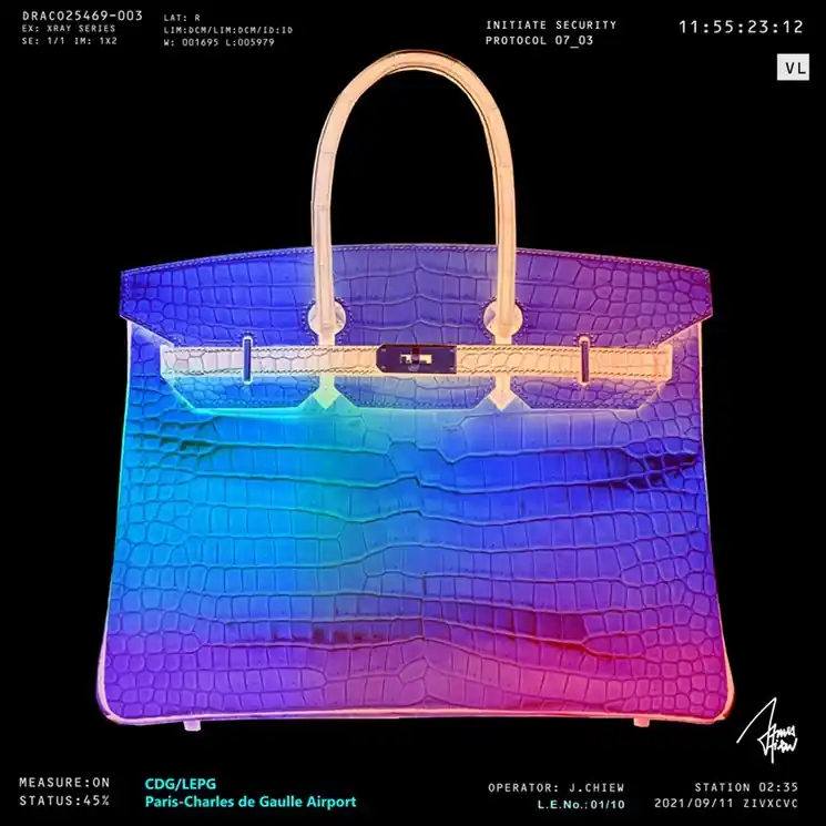 ▷ Hermès Berkin rainbow by James Chiew, 2021 | Plexiglass Print Sale