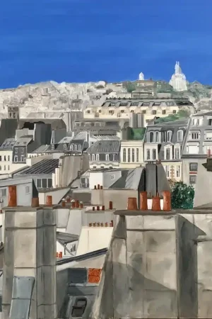▷ Balade parisienne (vue 13) by Marie France Garrigues, 2023 | Oil Painting for Sale Wholesale