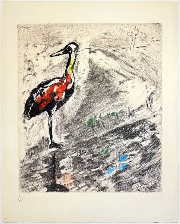 ▷ The Heron by Marc Chagall, 1954 | Etching Print Discount