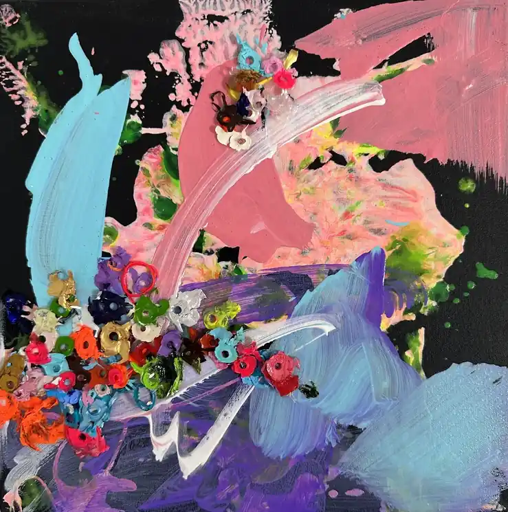 ▷ Having Fun by Viktoria Ganhao, 2025 | Acrylic Painting Free Shipping