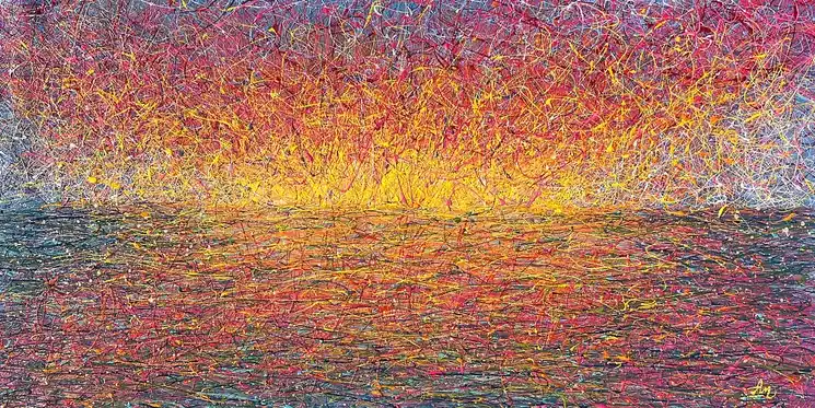 Affordable ▷ Immerse ourselves in the present moment by Nadin Antoniuk, 2025 | Acrylic Painting