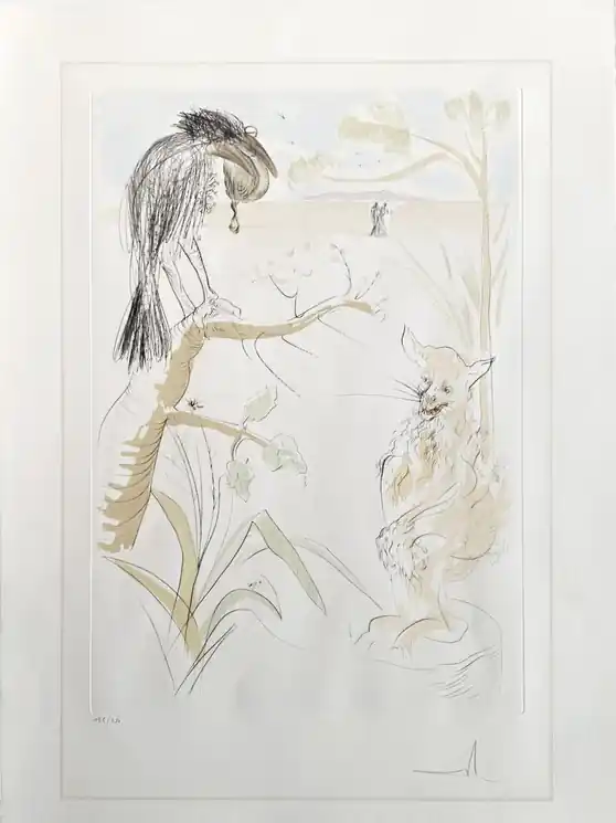 ▷ Le Corbeau et le Renard by Salvador Dali, 1974 | Stencil Print Big Sale