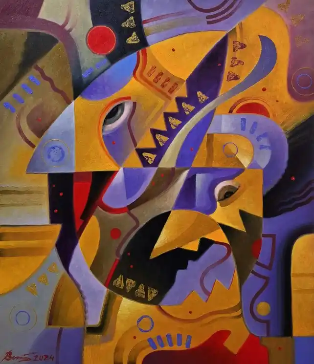 Place Order ▷ Crushing Abstraction of Drakkar by Voichenko Sergiy, 2024 | Oil Painting for Sale