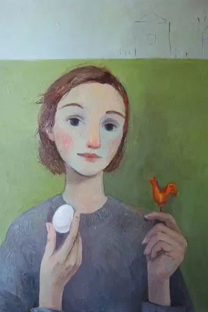 ▷ A question by Galya Popova, 2025 | Canvas Painting Professional Grade