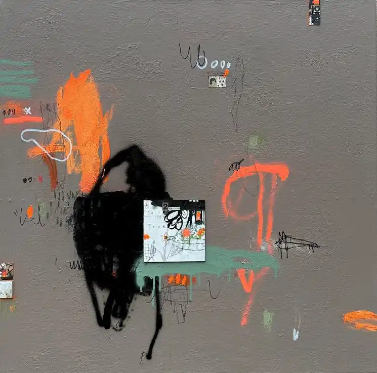 Price Cut ▷ Impulsion by Laurent Dorchin, 2025 | Collage Painting