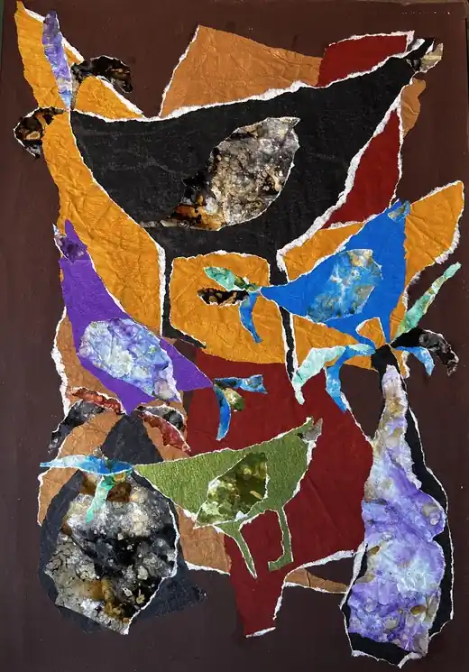 Worldwide Shipping ▷ Birds by Vladimir Kordiukov, 1997 | Collage Painting