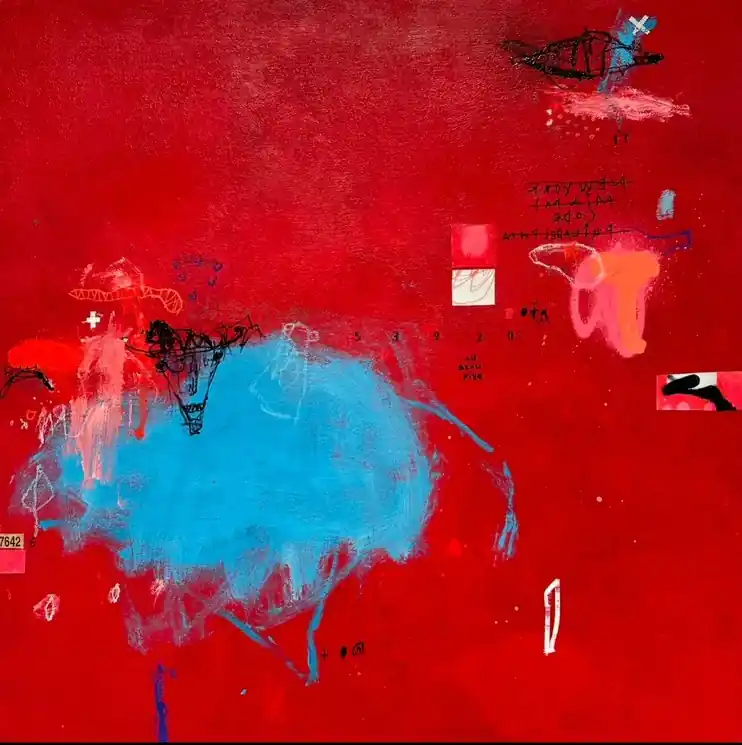 ▷ Au beau fixe by Laurent Dorchin, 2025 | Collage Painting Top Pick