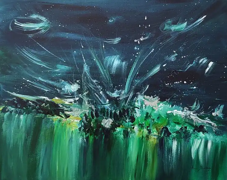 ▷ Spectacle étoilé n°3 by Âme Sauvage, 2023 | Palette knife painting Flash Sale