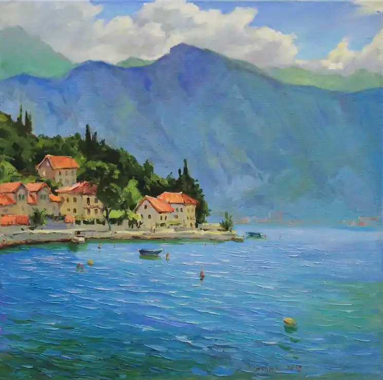 Free Delivery ▷ Blue summer by Alisa Onipchenko-Cherniakovska, 2018 | Oil Painting for Sale