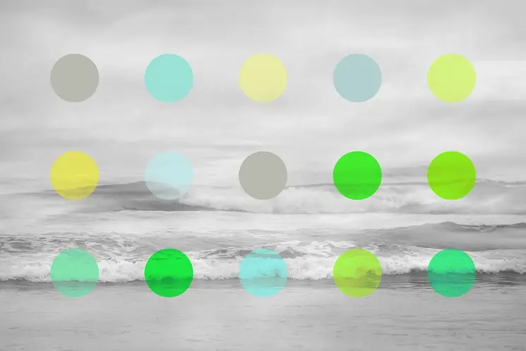 Free Returns ▷ Green Dots by Angela Cameron, 2025 | fine art print