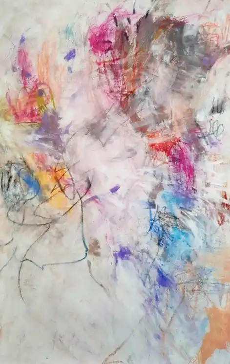 ▷ Abstract self portrait by Emily Starck, 2023 | Pastel Paintingss Trending