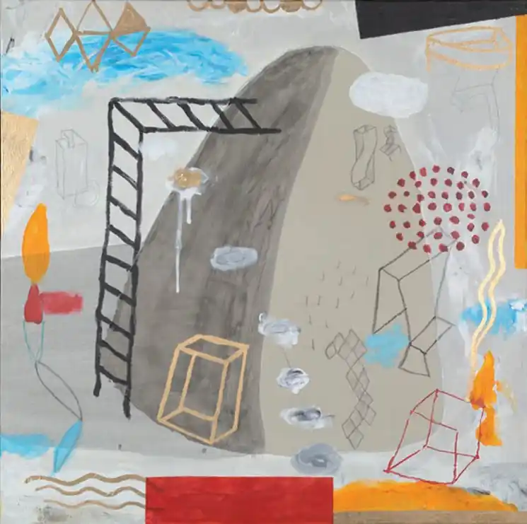 ▷ El interior de mis párpados by Pedro Lombardía de Lillo, 2021 | Mixed Media Painting Time-Limited
