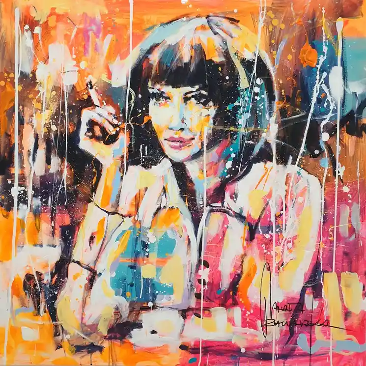 ▷ Evening with Mia by Marta Zawadzka, 2024 | Ink Painting Luxury