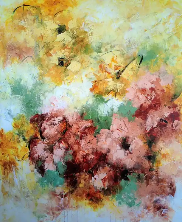 Modern ▷ Enchanted Blooms by Vera Hoi, 2023 | Acrylic Painting