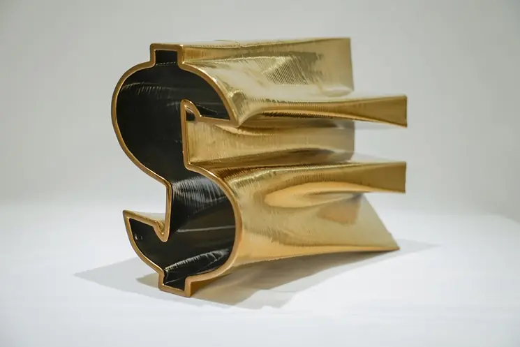 Seasonal Sale ▷ Currency War Gold $ vs€ by Li Lihong, 2019 | Ceramic Sculpture for Sale