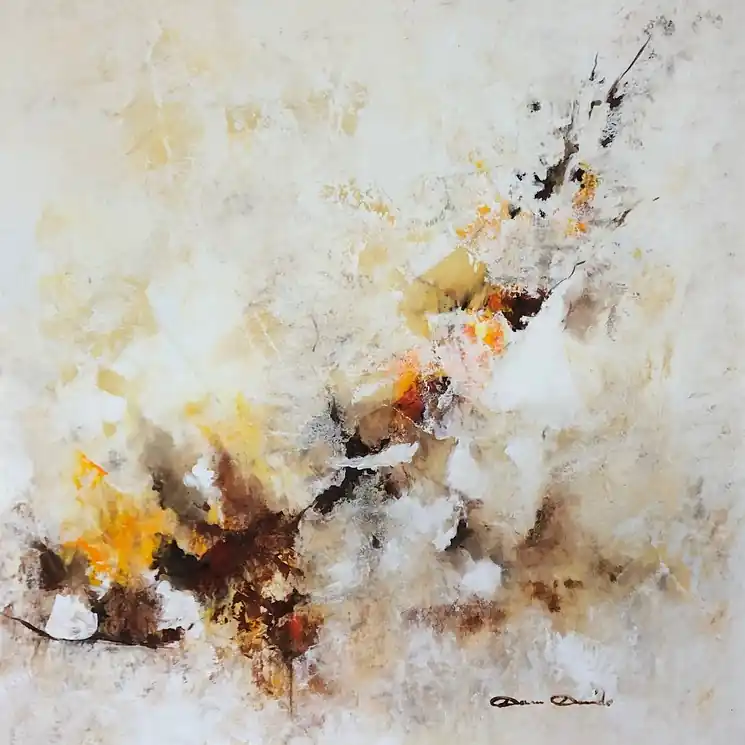 Latest ▷ Yellow stone by Dam Domido, 2025 | Acrylic Painting
