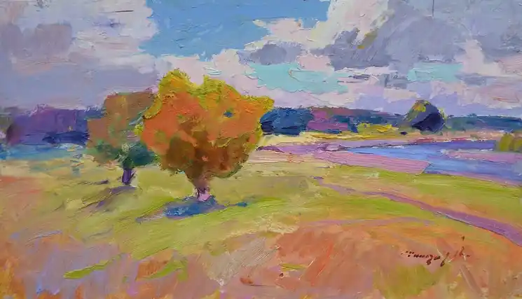 Bargain ▷ Reflection of Summer by Alexander Shandor, 2019 | Oil Painting for Sale