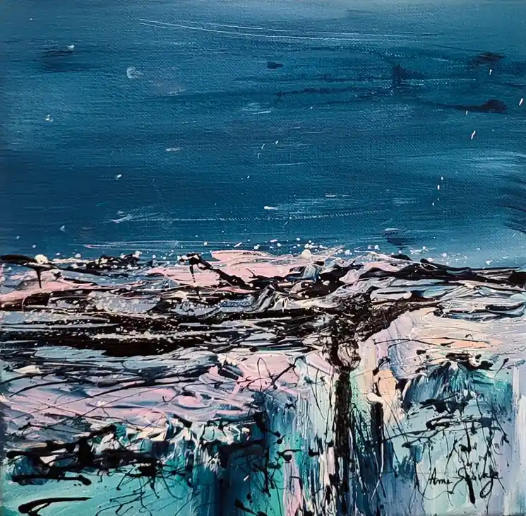 ▷ Horizon de glace by Âme Sauvage, 2024 | Palette knife painting Buy Today