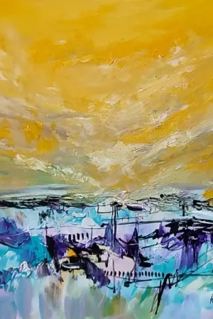 ▷ Afflux solaire by Âme Sauvage, 2024 | Palette knife painting Special Discount