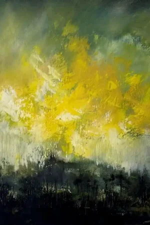 ▷ Amber Adrift by Simon Ledson, 2023 | Mixed Media Painting Popular