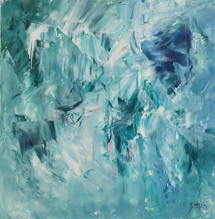 Handmade ▷ Abstraction 7 by Delphine Dessein, 2021 | Acrylic Painting