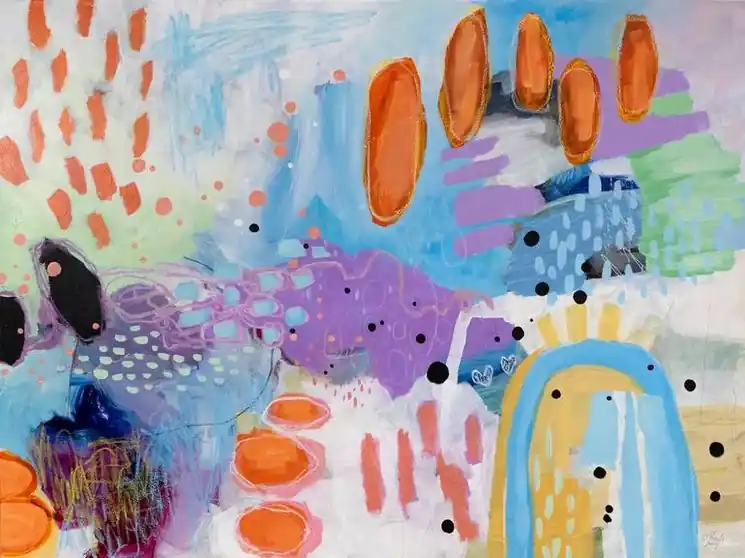 ▷ C'est la fête by Chantal Proulx, 2025 | Pastel Paintingss Place Order