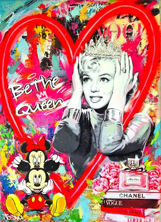 ▷ Be The Queen by Yasna Godovanik, 2025 | Mixed Media Painting Worldwide Shipping