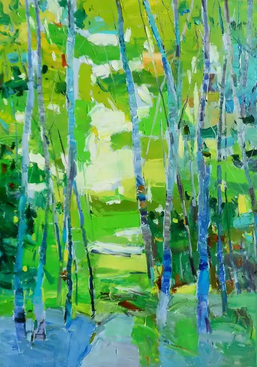 Factory Price ▷ Walk in the forest by Yehor Dulin, 2025 | Oil Painting for Sale