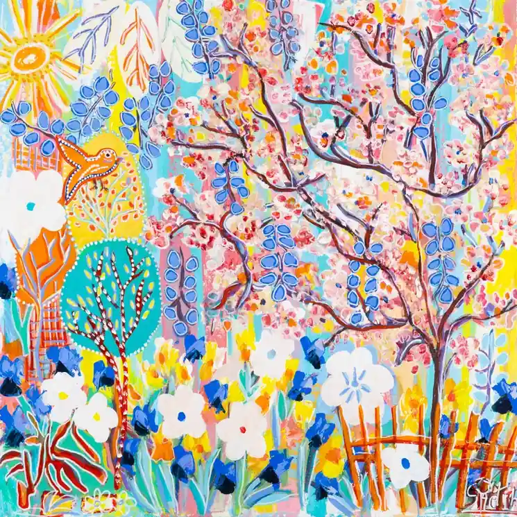 ▷ Un simple petit Bonheur by Sophie Petetin, 2025 | Posca Paintings Professional Grade