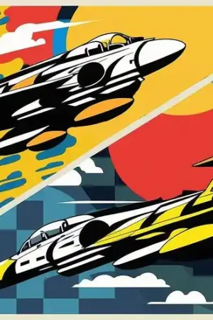 ▷ Air Battle by Kosta Morr, 2024 | Acrylic Painting Grab Now