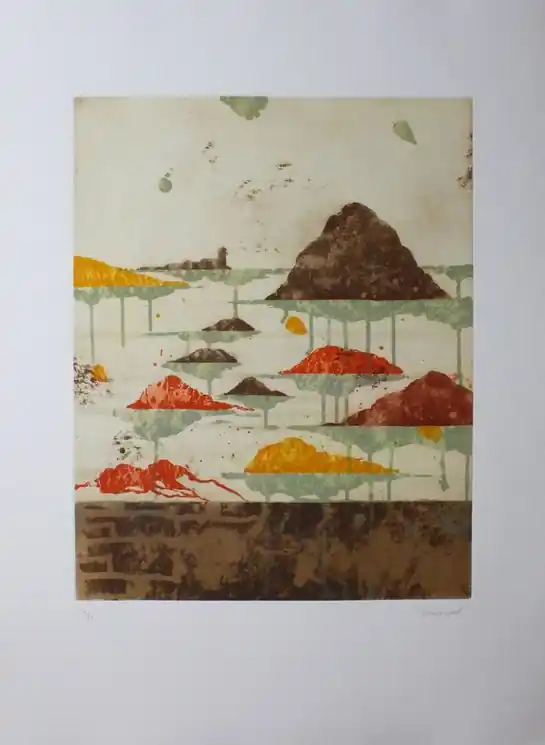 Latest ▷ Paysage 2, gravure originale by Pierre-Marie Brisson, 2015 | Engraving Print