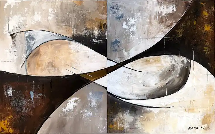 Bargain ▷ Traces of Connection set by Tatiana Malinovscaia, 2025 | Acrylic Painting