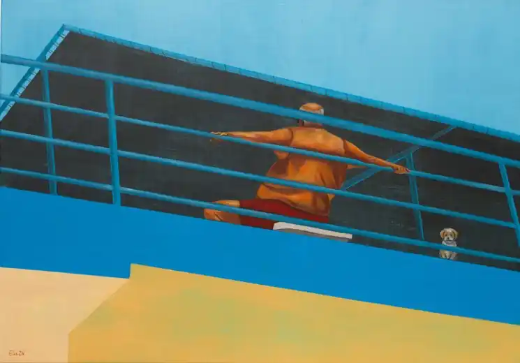 ▷ Golden Embrace by Elie Chammaa, 2024 | Acrylic Painting Affordable