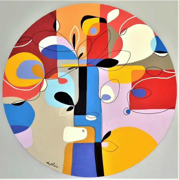 ▷ La Mécanique des Arbres by Sophie Duplain, 2022 | Acrylic Painting Exclusive Offer