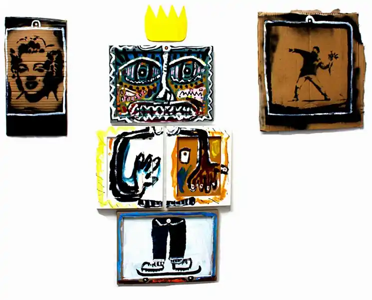 Trusted Brand ▷ On skate in the street art museum (7 pieces) by Themanfromthefuture Urano, 2021 | Mixed Media Painting