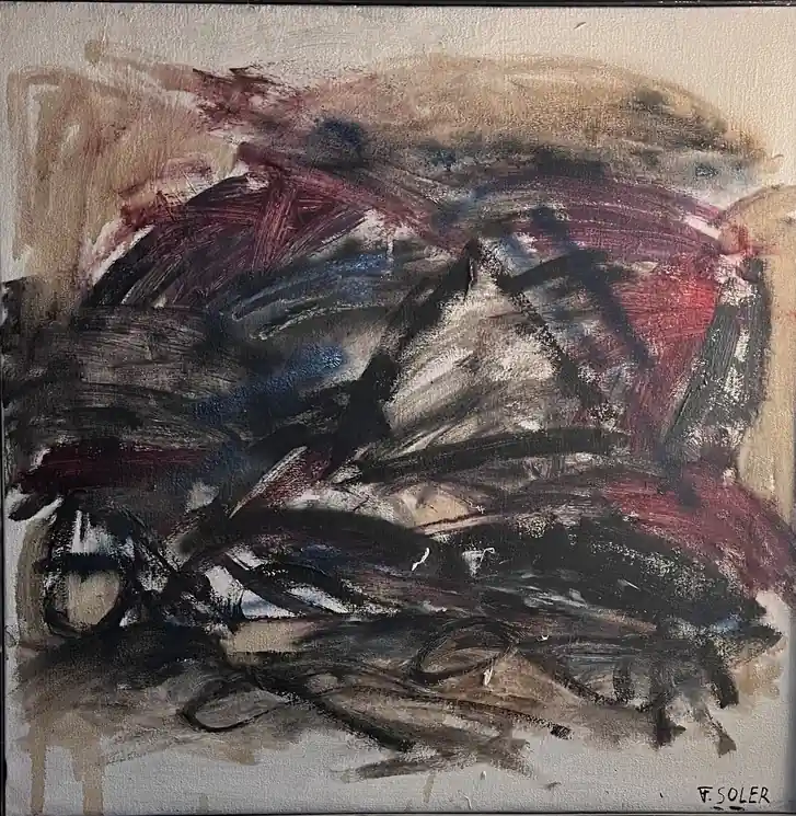 ▷ El foe dins dels espais dels sentiments by Francesc Soler Claveras, 1987 | Mixed Media Painting One Day Deal