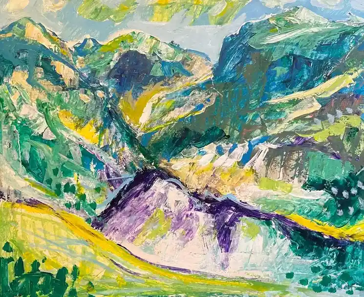 ▷ Landscape 133 (Utah) by Jean Krillé, 1988 | Oil Painting for Sale Deal