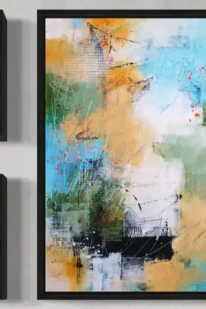 ▷ Abstract Triptych by Vera Hoi, 2024 | Acrylic Painting Markdown