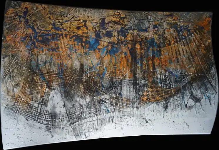 Direct From Factory ▷ 7ème pas vague by Olivier Ebel, 2024 | Mixed Media Painting