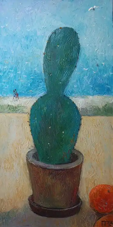 ▷ Cactus by Galya Popova, 2013 | Oil Painting for Sale Express Delivery