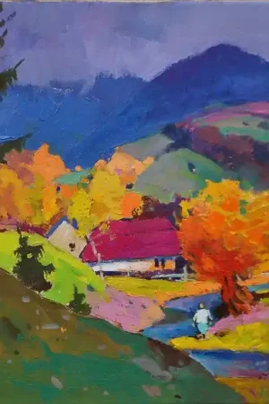▷ Amazing Verkhovyna by Alexander Shandor, 2023 | Canvas Painting Big Sale
