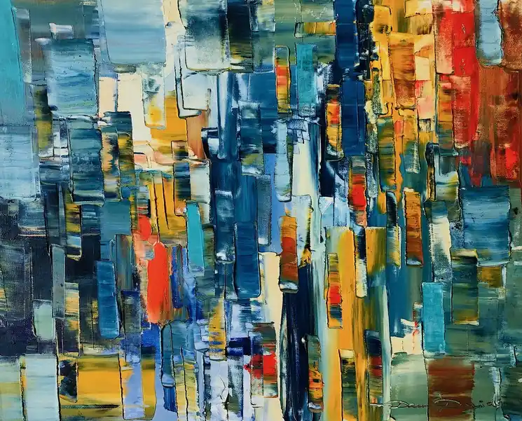 New Release ▷ Some touch of blue by Dam Domido, 2021 | Oil Painting for Sale