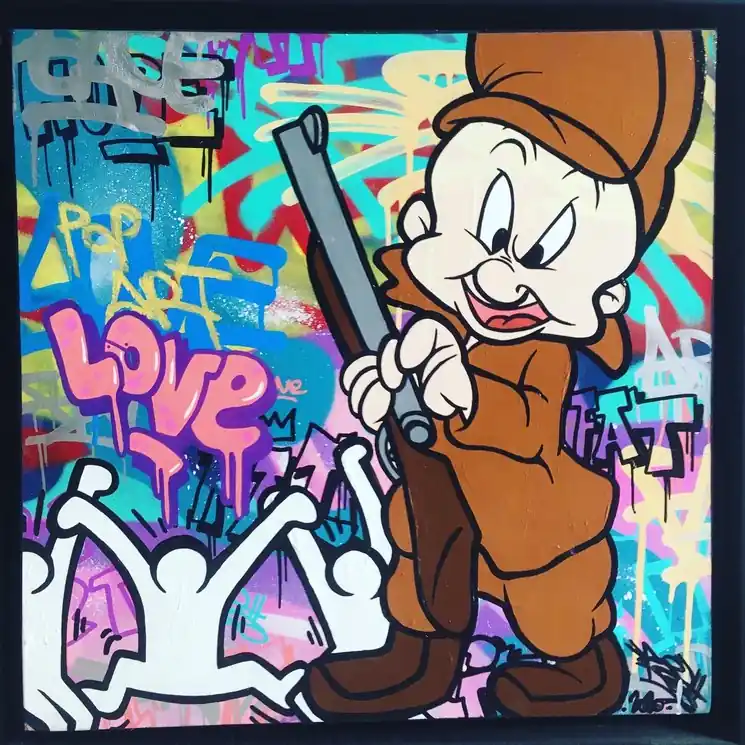Premium ▷ Elmer fusil by Fat, 2025 | Acrylic Painting