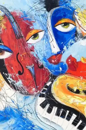 ▷ Abstract Musical Rhythms by Marieta Martirosyan, 2025 | Oil Painting for Sale Fan Favorite