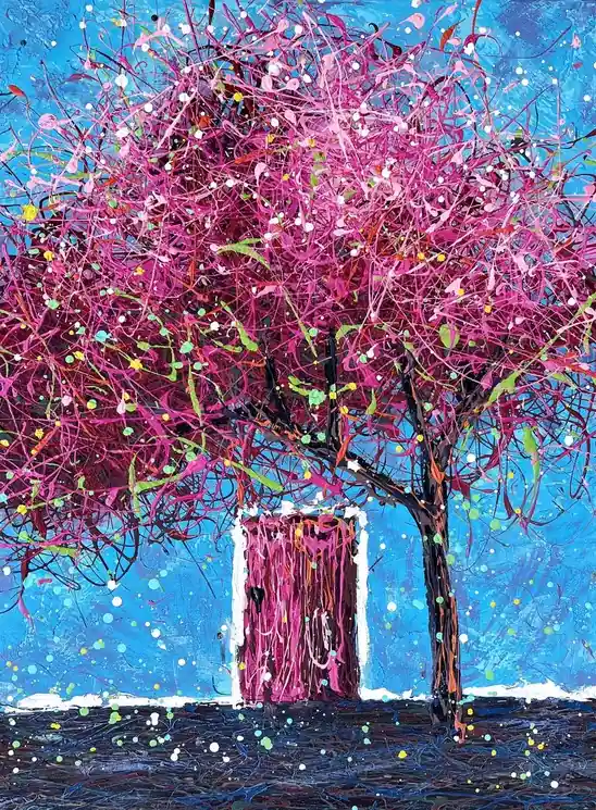 ▷ Flourish Anyway (ready to hang) by Nadin Antoniuk, 2025 | Acrylic Painting Markdown