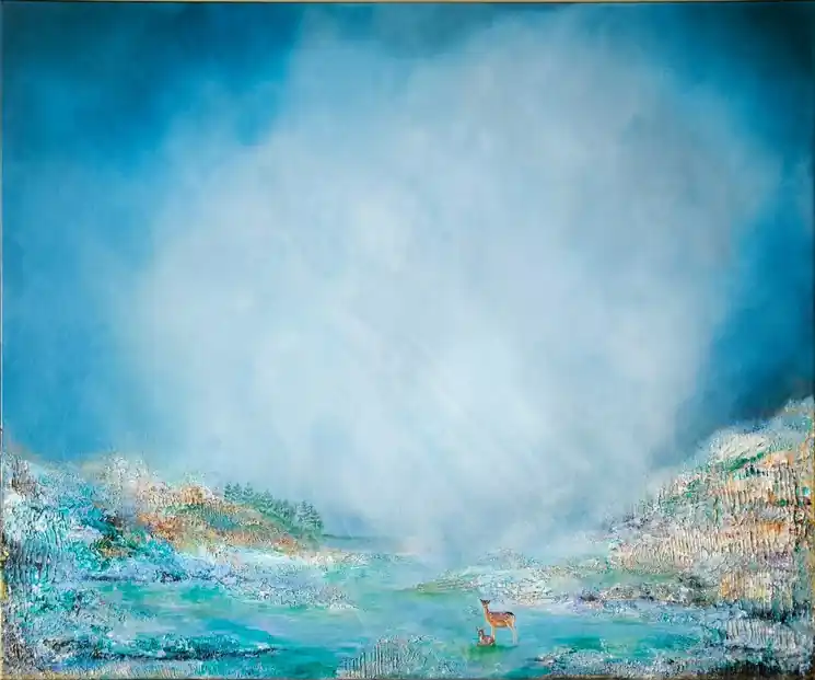 ▷ Whispers in the Meadow by Cécile Erembert, 2024 | Acrylic Painting Wholesale